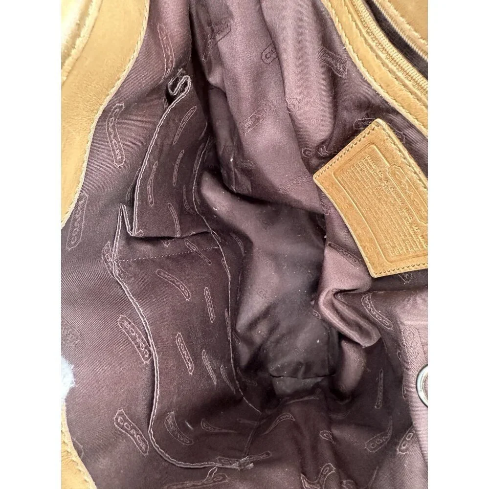DAMAGED / WORN Coach 5187 Tan Leather Gallery Tote Vintage - Picture 10 of 10
